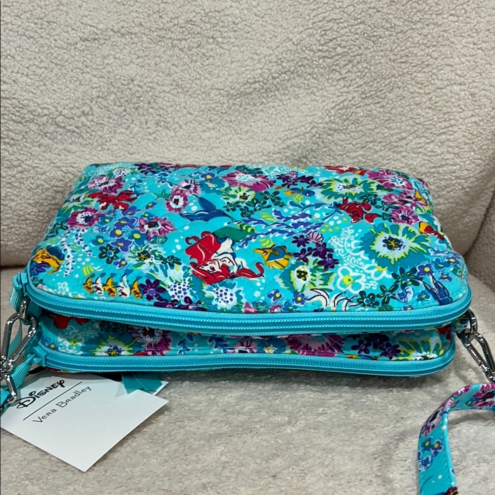 NWT Vera Bradley The Little Mermaid Triple Compartment Crossbody - Picture 7 of 10